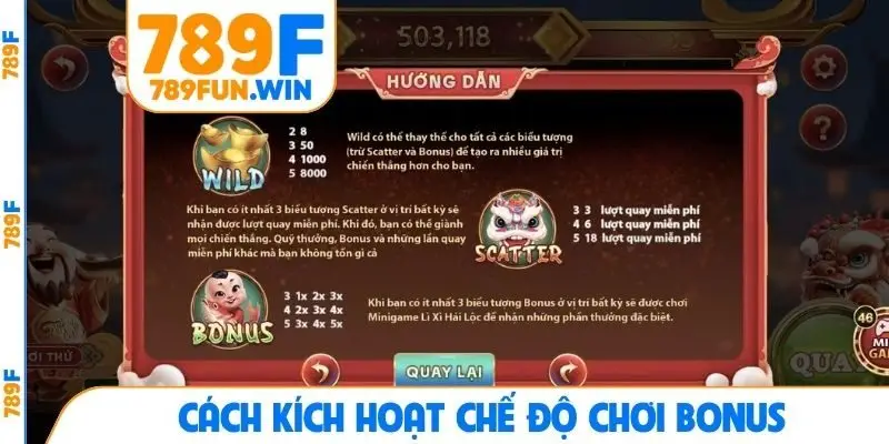 Cách kích hoạt chế độ chơi bonus
