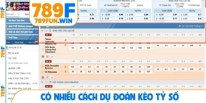 Có nhiều cách dự đoán kèo tỷ số