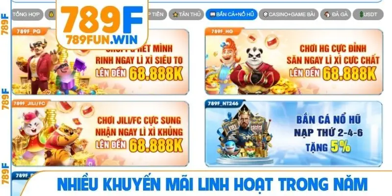 Nhiều khuyến mãi linh hoạt trong năm