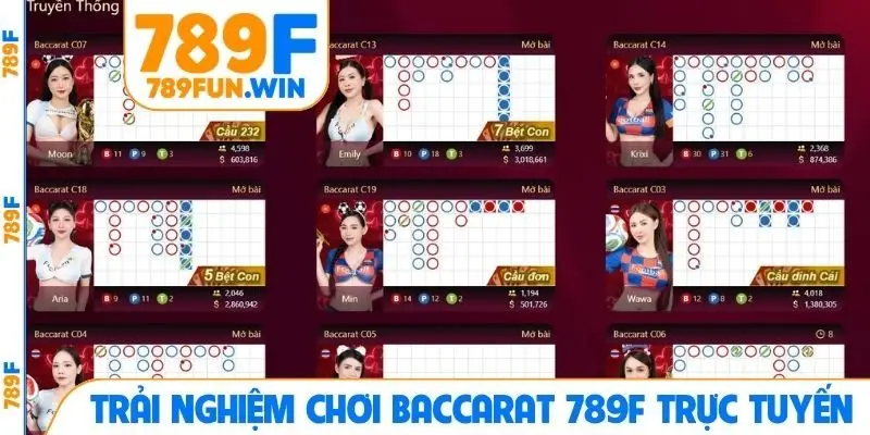 Trải nghiệm chơi Baccarat 789F trực tuyến