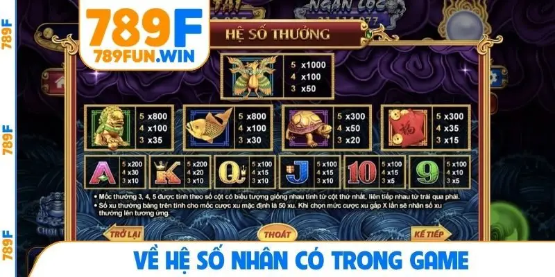 Về hệ số nhân có trong game